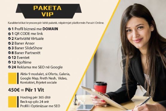 Paketa VIP me Domain me 24 reklama Çmimi 450€, Porosit Faqe interneti, Porosit Website, Faqe Interneti e-Commerce, dyqan online eShop, Faqe Interneti per bizneset, Web faqe per biznesin, Ndertim Website